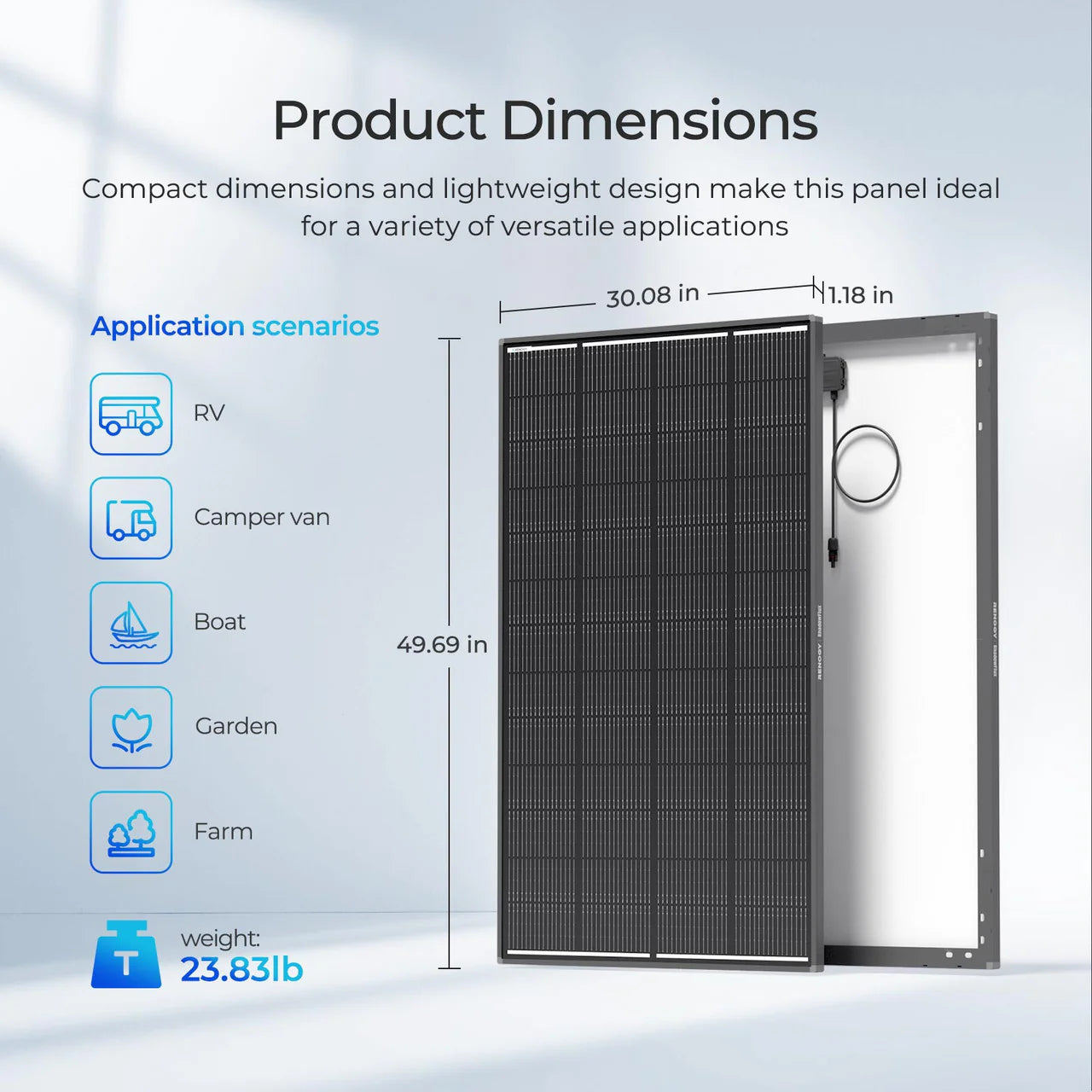 Renogy 200W ShadowFlux™ Anti-Shading N-Type Solar Panel