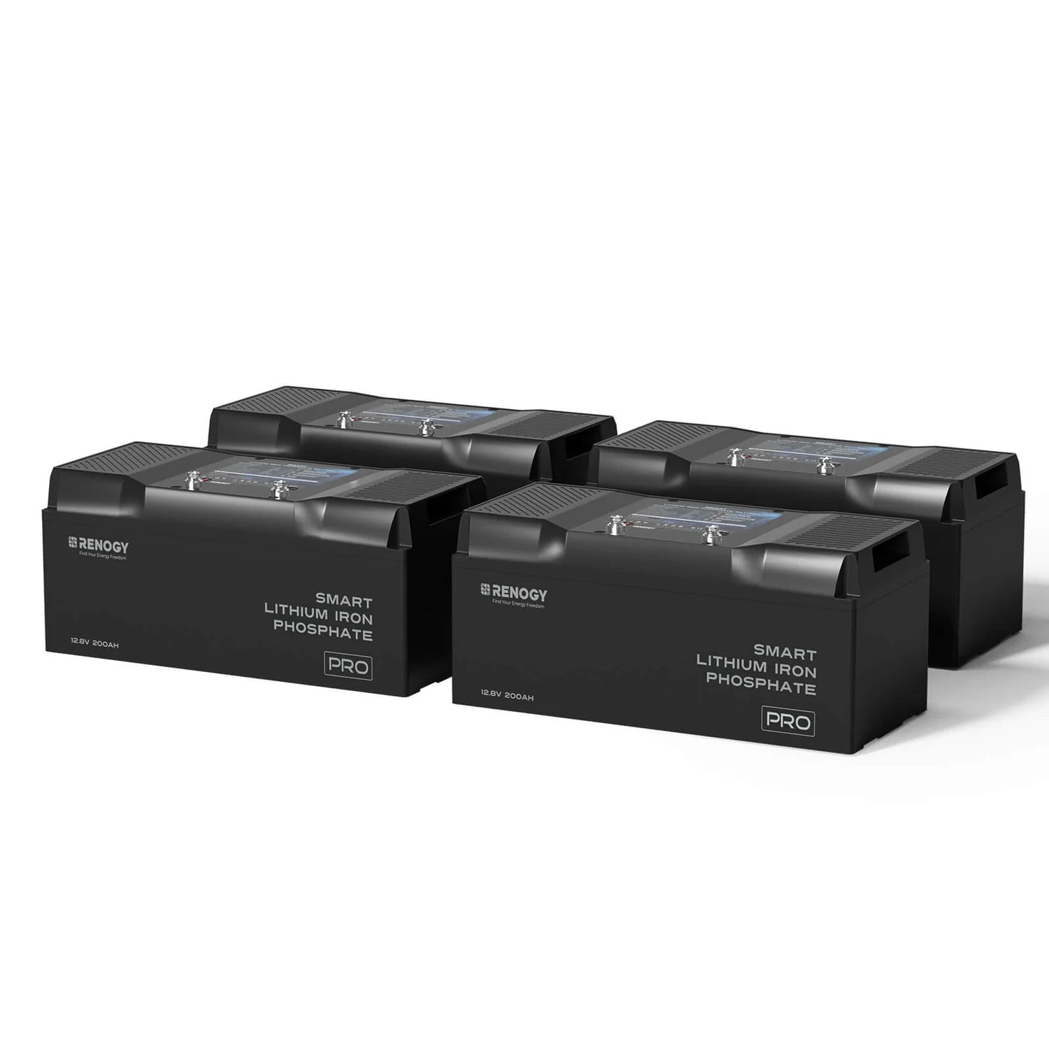 Pro - Renogy 12V 200Ah Smart Lithium Iron Phosphate Battery w/Bluetooth & Self-heating Function