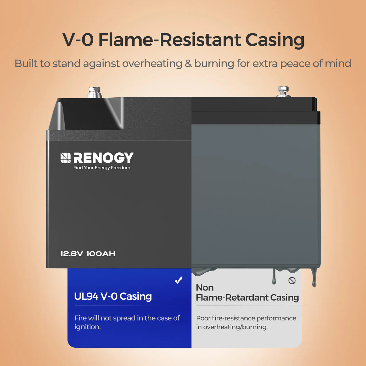 Pro - Renogy 12V 100Ah Smart Lithium Iron Phosphate Battery w/Bluetooth & Self-heating Function