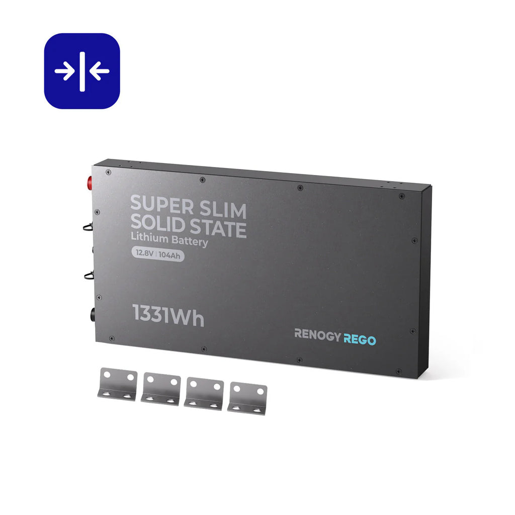 REGO - 12.8V 104Ah Super Slim Solid State Lithium Iron Phosphate Battery