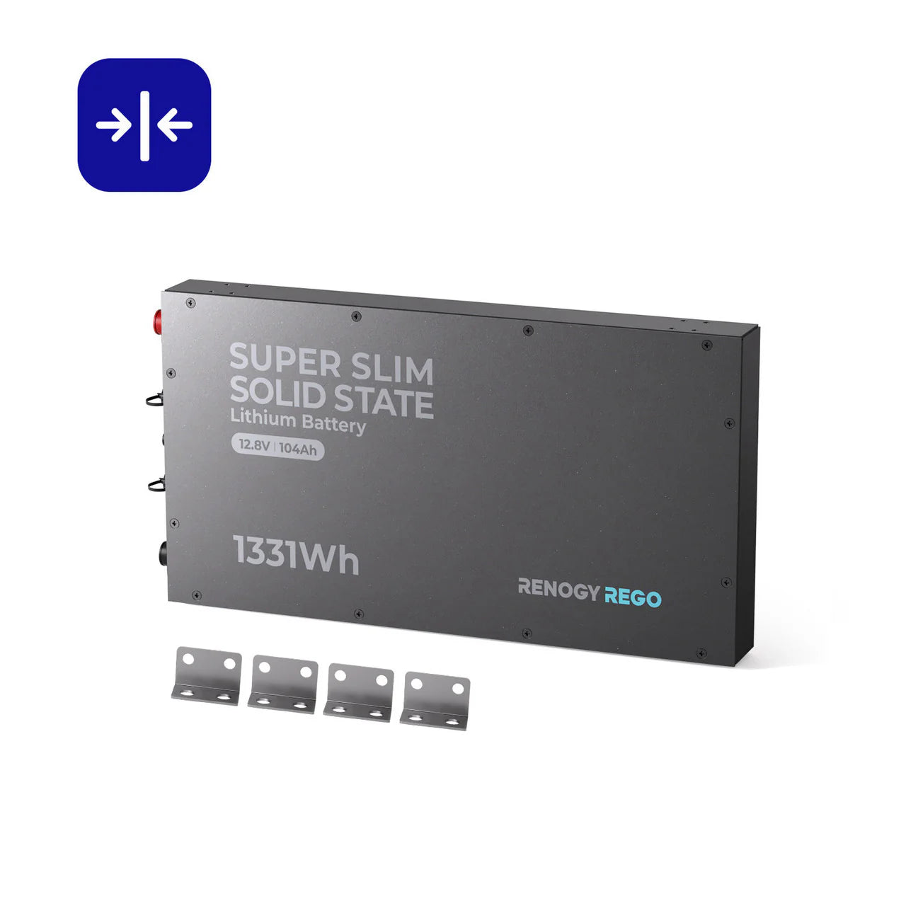 REGO - 12.8V 104Ah Super Slim Solid State Lithium Iron Phosphate Battery