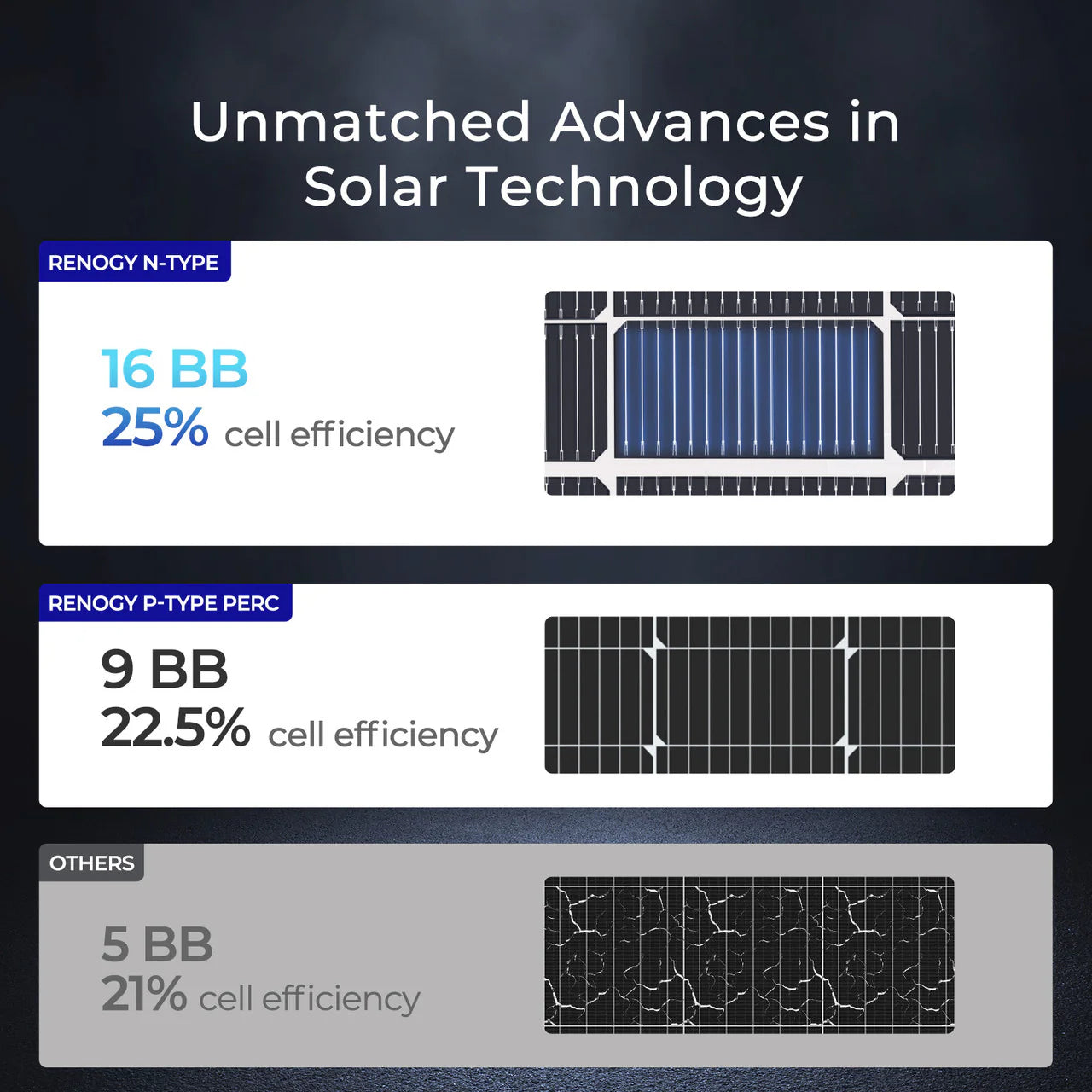 Renogy 250 Watt 16BB N-Type Bifacial Solar Panel